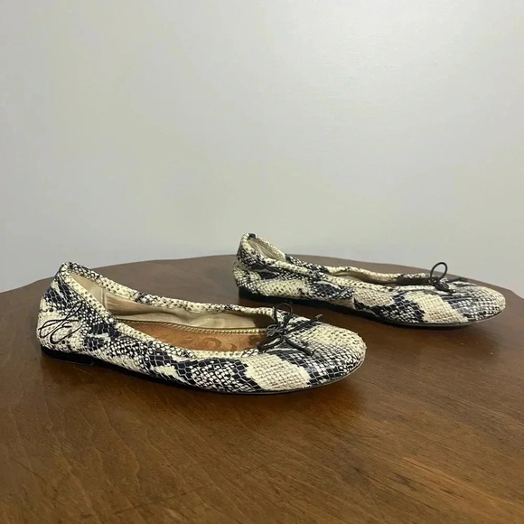 Sam Edelman Felicia snake print flats size 7.5 M - Picture 1 of 8